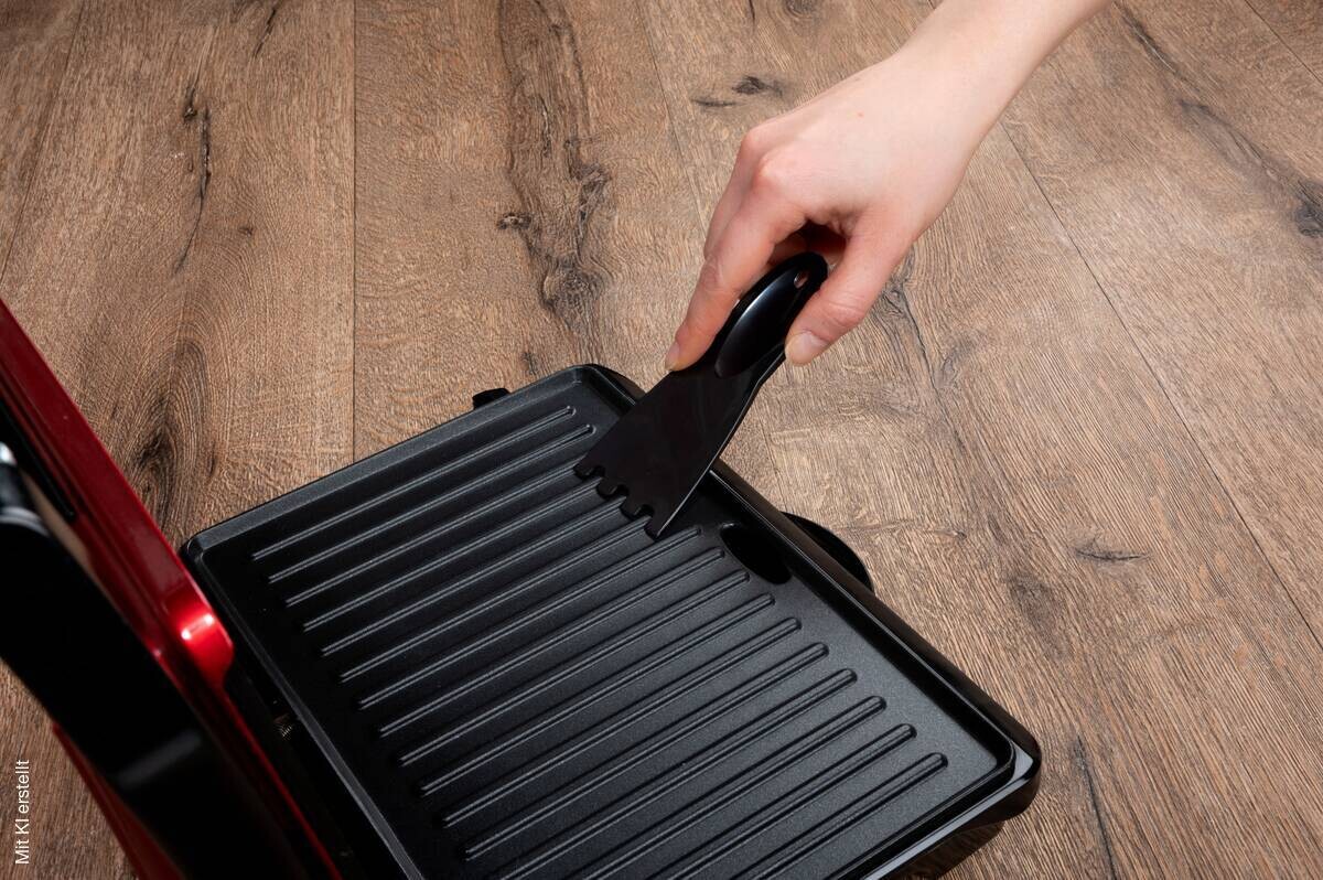 Kontaktgrill rot B/H/L: ca. 11,5x29,5x32,5 cm