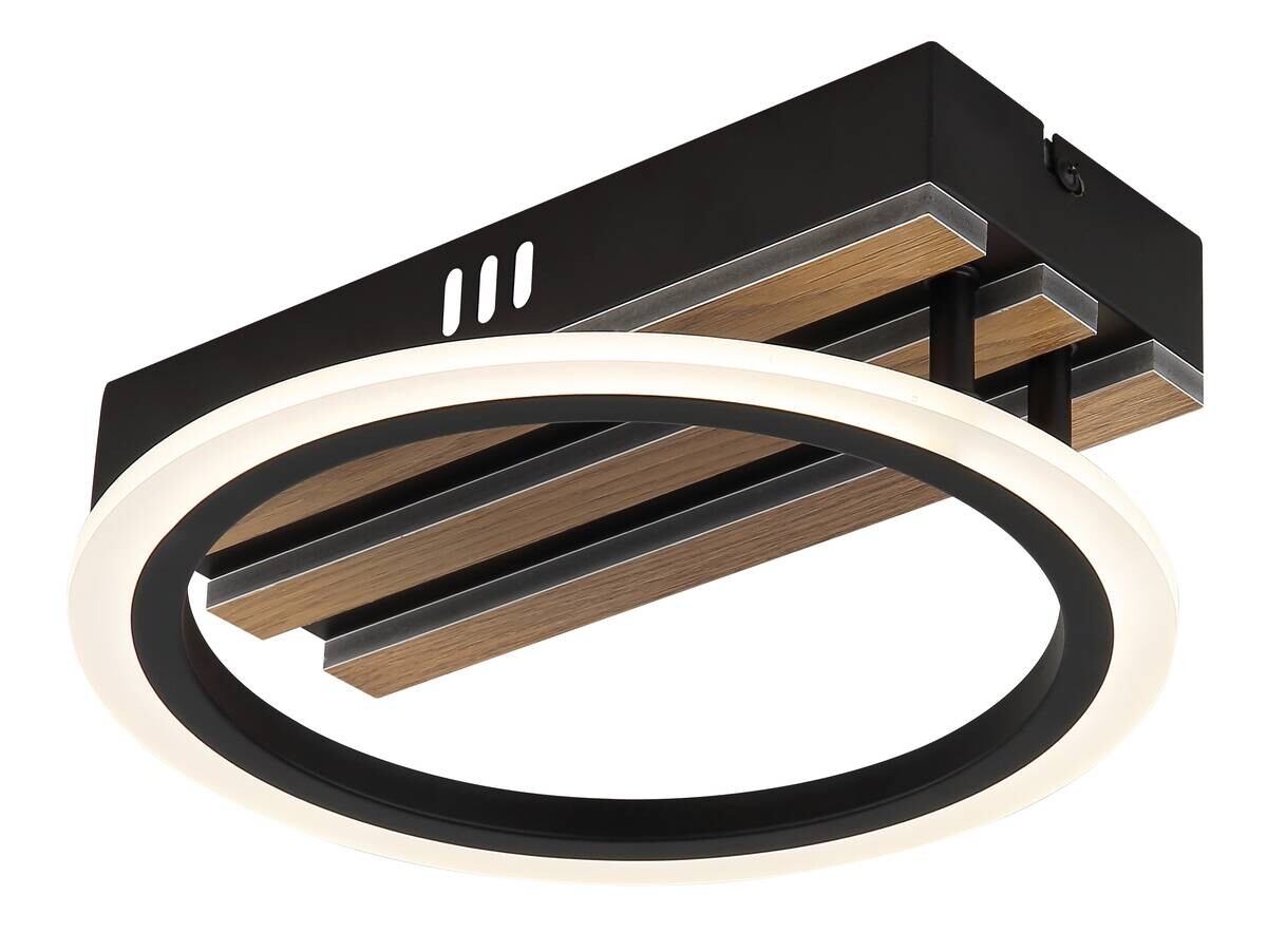 GLOBO Deckenventilator schwarz Kunststoff Metall B/H/L: ca. 30x12x30 cm