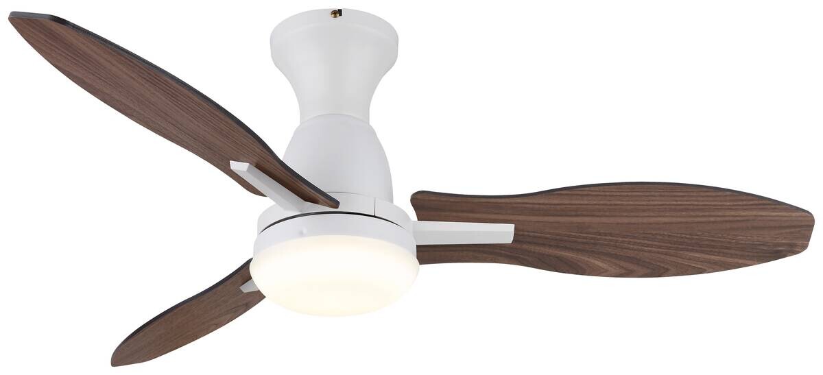 GLOBO LED-Deckenventilator Opal weiß H/D: ca. 32,5x107 cm max. 22 W