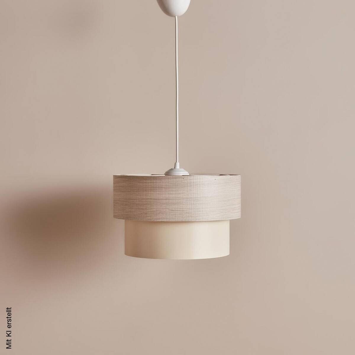 Opviq Pendelleuchte beige PVC B/H/T/L/D: ca. 30x70x30x30x30 cm E27 1 Brennstellen