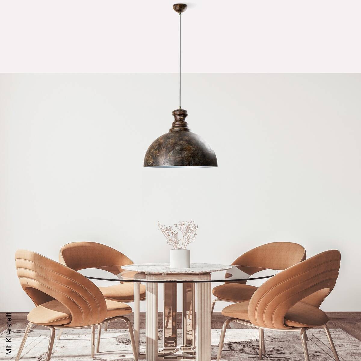 Opviq Pendelleuchte braun B/H/T: ca. 40x134x40 cm E27 1 Brennstellen