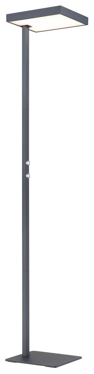 GLOBO Stehleuchte Opal schwarz anthrazit Metall Aluminium Kunststoff B/H/L: ca. 28x184,8x40 cm 2 Brennstellen