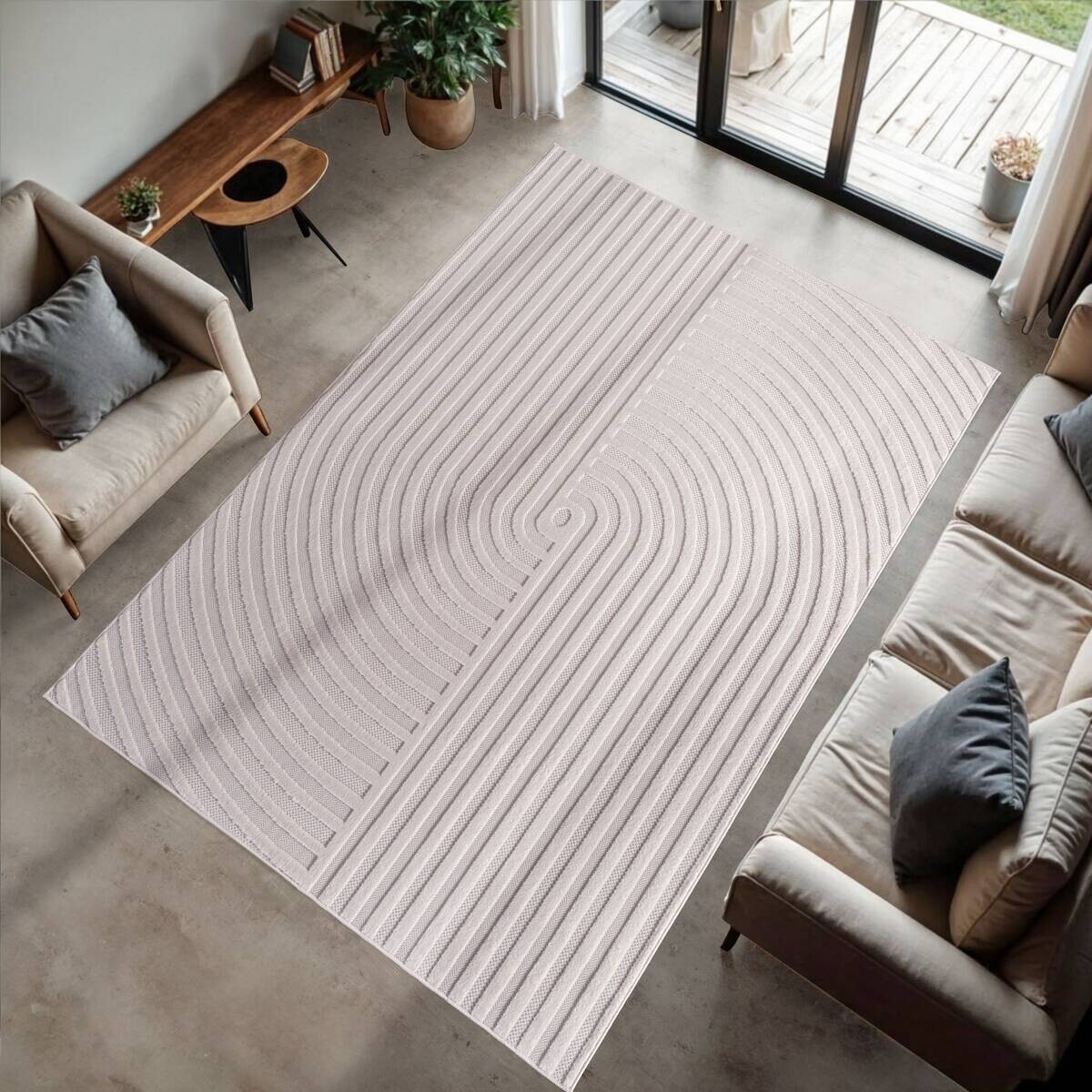 Ayyildiz Kurzflorteppich DOHA creme B/L: ca. 80x250 cm