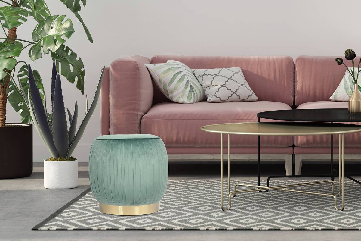 360 Living Hocker Lilje 101 mint H/D: ca. 42x43 cm