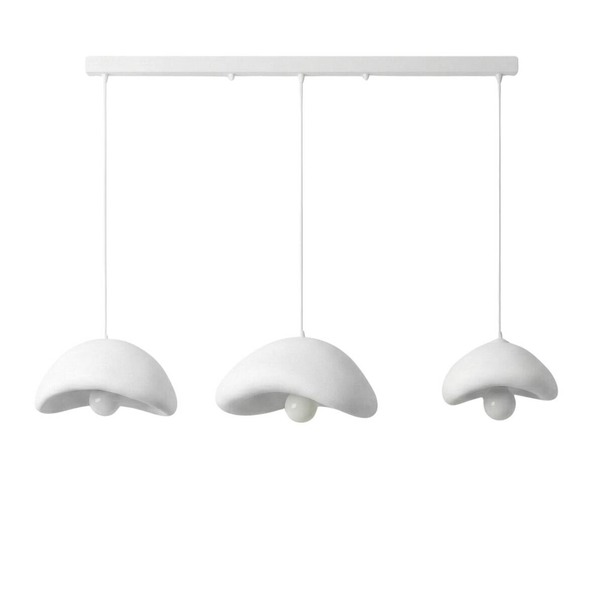 Opviq Pendelleuchte weiß B/H/T: ca. 143x109x52 cm E27 3 Brennstellen