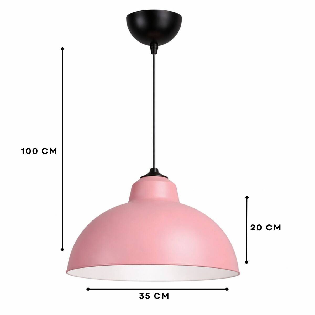 Opviq Pendelleuchte rosa B/H/T: ca. 35x100x35 cm E27 1 Brennstellen