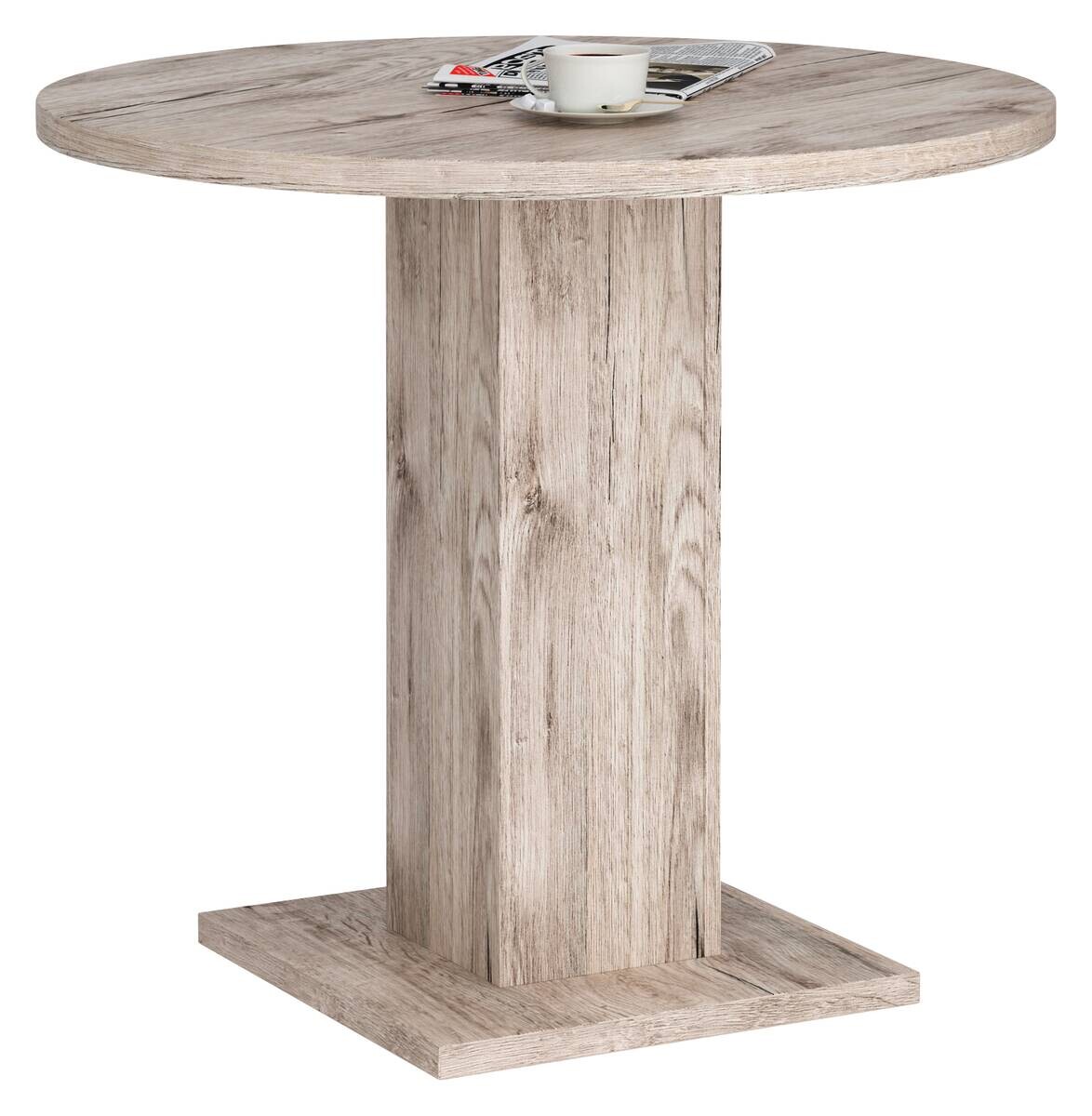 Esstisch Leo Eiche Sherwood Nachbildung B/H/T/D: ca. 85x75x85x85 cm