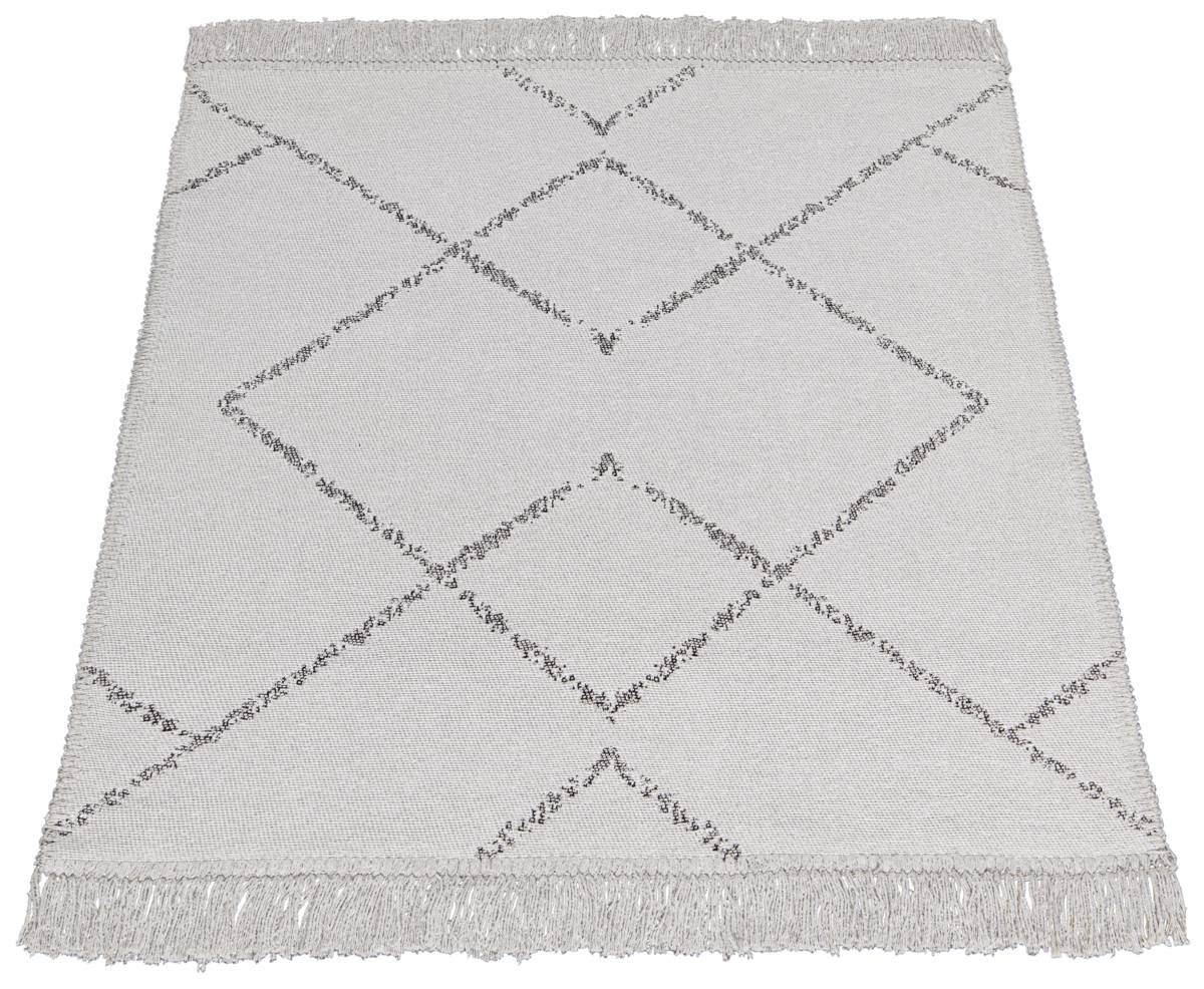 Teppich Boho Kilim grau B/L: ca. 60x90 cm