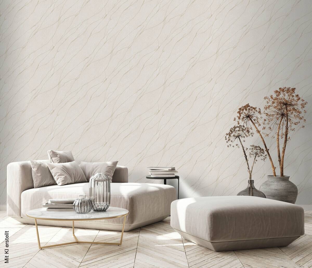 Erismann Vliestapete Marmoroptik hellbraun B/L: ca. 53x1005 cm