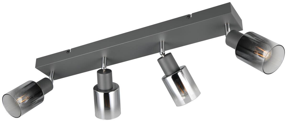 Reality Spotleuchte Cadiz anthrazit Metall Glas B/H/L/D: ca. 58,5x15x8,5x7 cm E14 4 Brennstellen