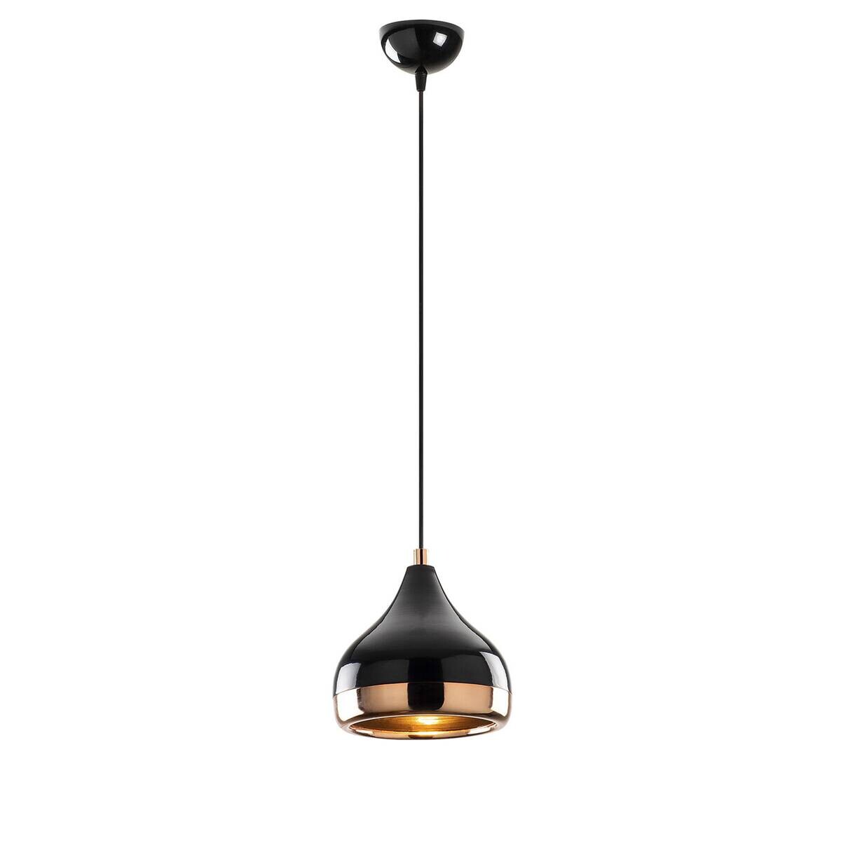 Opviq Pendelleuchte Yildo schwarz Kupfer Eisen B/H/T/L/D: ca. 17x112x17x17x17 cm E27 1 Brennstellen