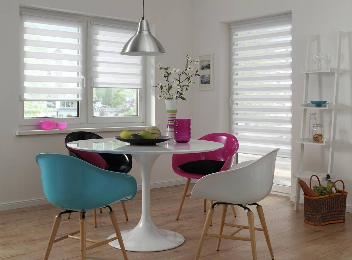 Doppelrollo Duo weiß B/L: ca. 65x150 cm