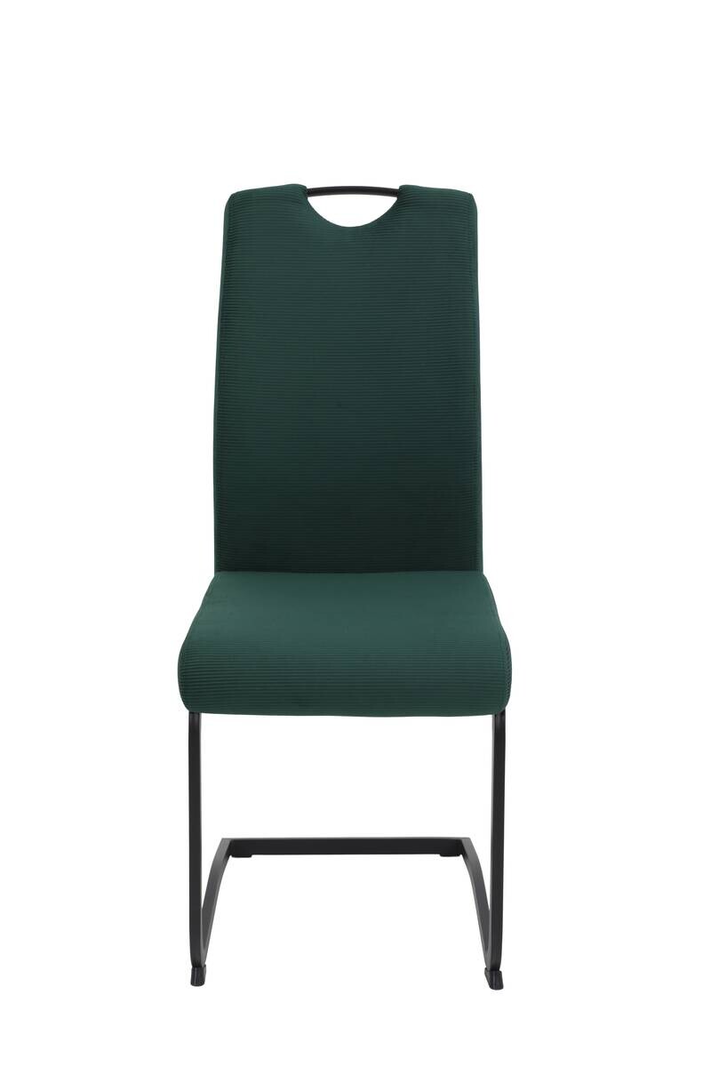 Schwingstuhl Riga moosgrün schwarz Samt Metall