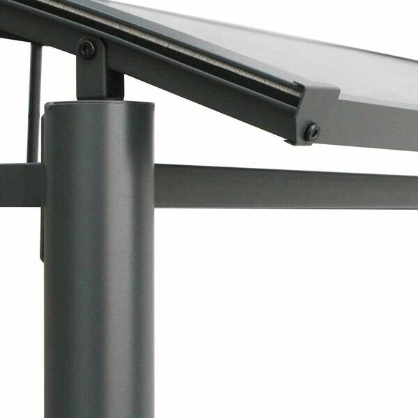 vidaXL Pavillon anthrazit Stahl B/H/T/L: ca. 114x230x114x210 cm