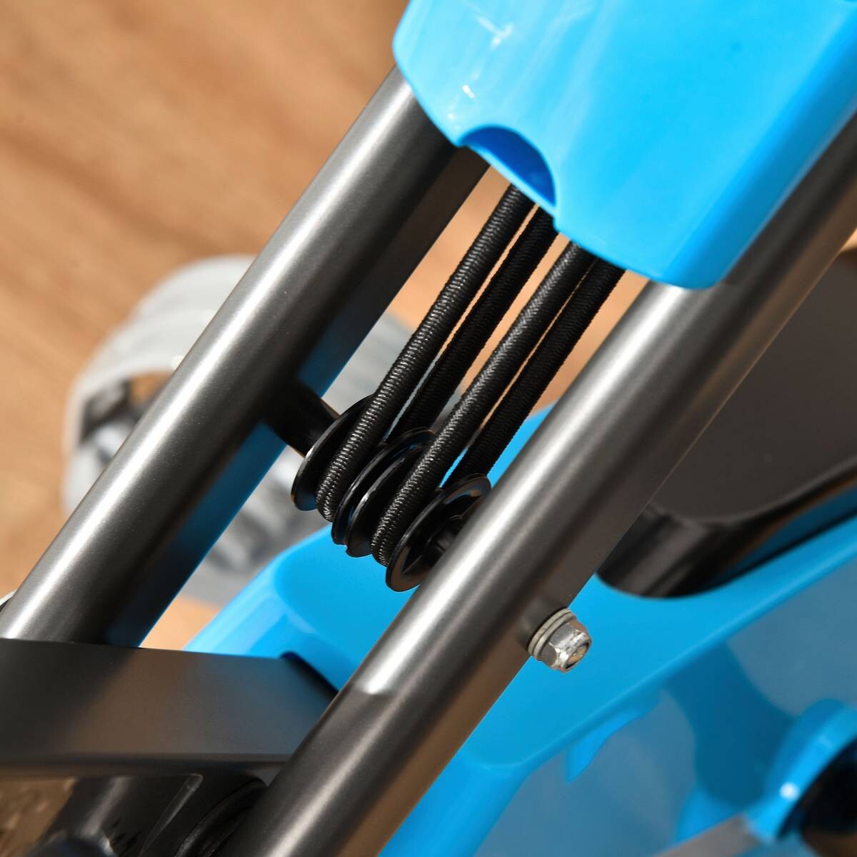 HOMCOM Fahrradtrainer blau Stahl B/H/L: ca. 51x115x97 cm