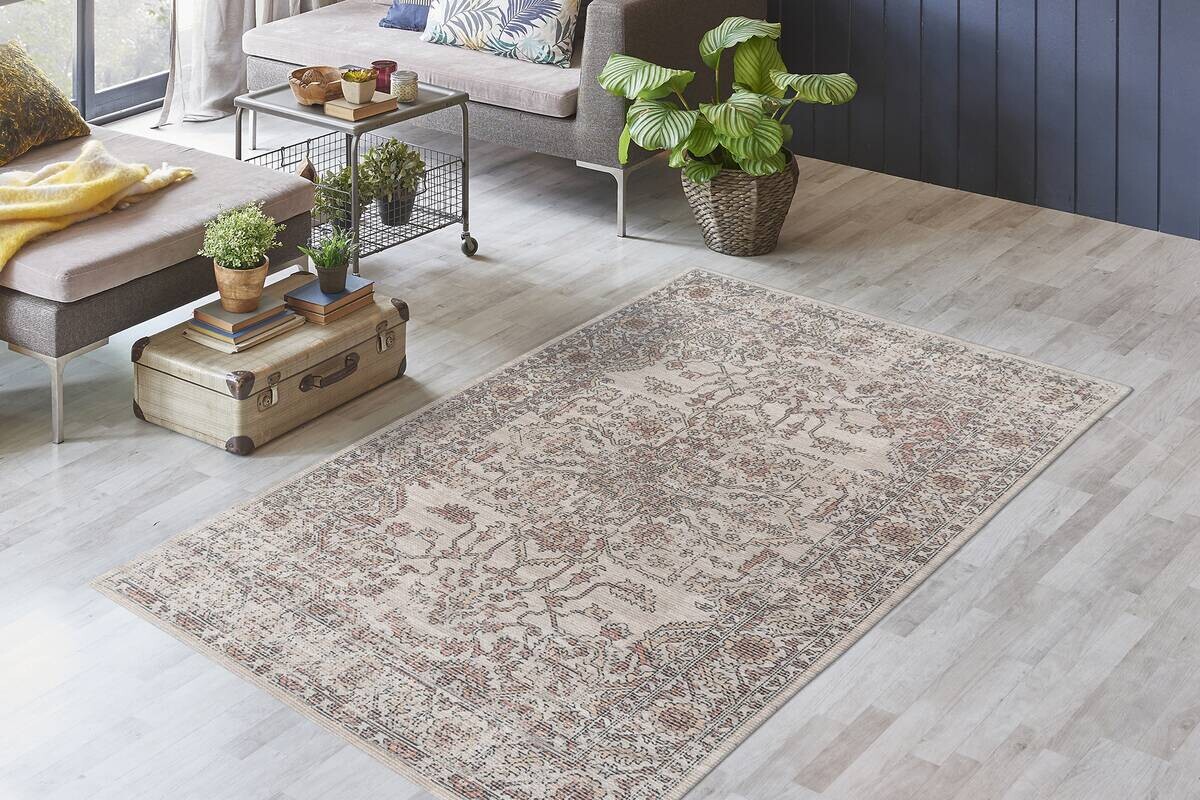 Kayoom Flachflorteppich Perry 325 beige B/L: ca. 80x150 cm