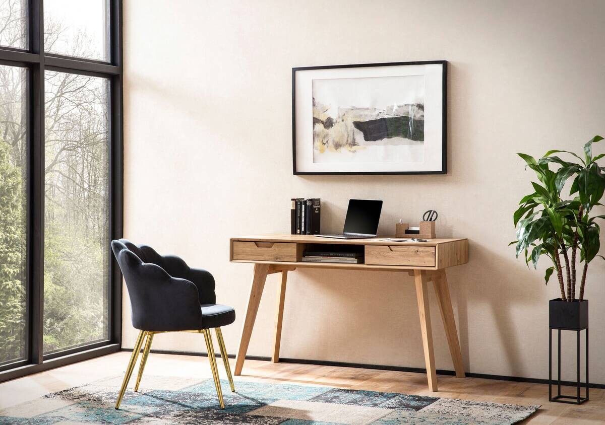 Schreibtisch natur Eiche Optik B/H/T: ca. 120x77x55 cm
