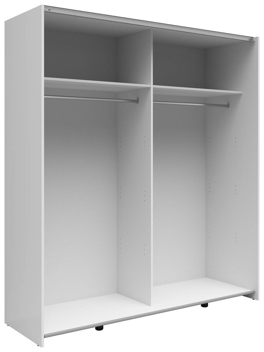 Schwebetürenschrank Time weiß Eiche Artisan Nachbildung B/H/T: ca. 170,3x190,5x59 cm