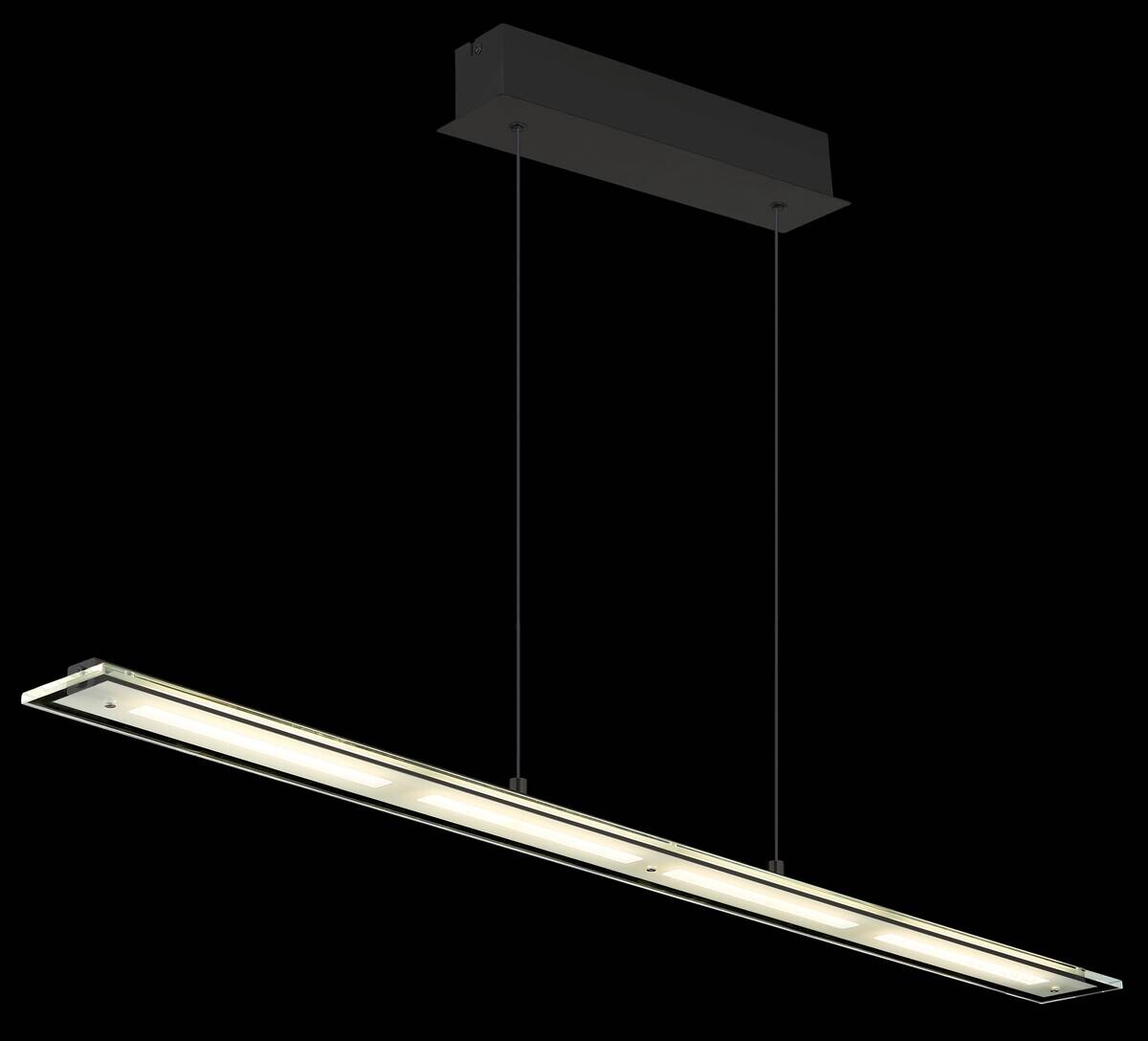 GLOBO LED-Pendelleuchte Novak sand Glas Metall B/L/D: ca. 9x88x150 cm