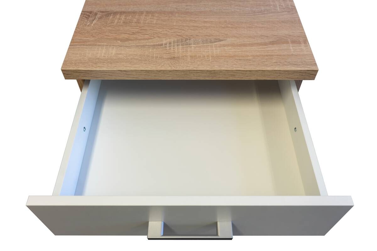 Unterschrank Samoa weiß Eiche Nachbildung B/H/T: ca. 100x85x60 cm