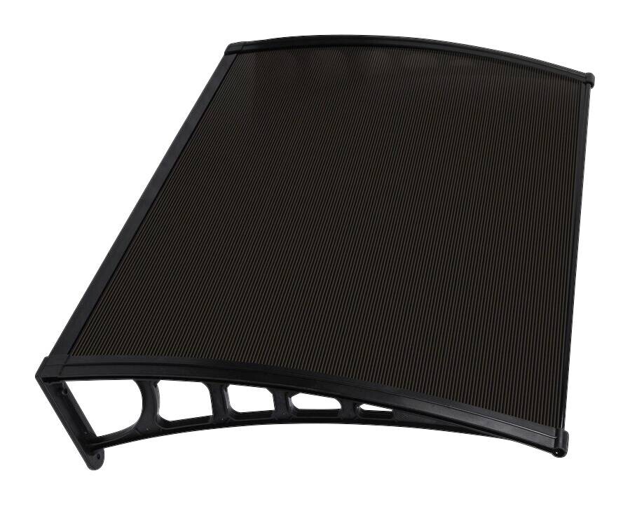 Brosplast Vordach Crocus schwarz B/H/L: ca. 120x23x80 cm