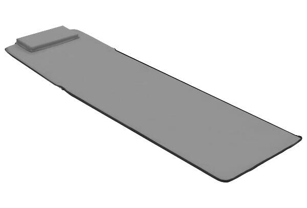 vidaXL Gartenliege grau Polyester B/H/L: ca. 53x47x160 cm