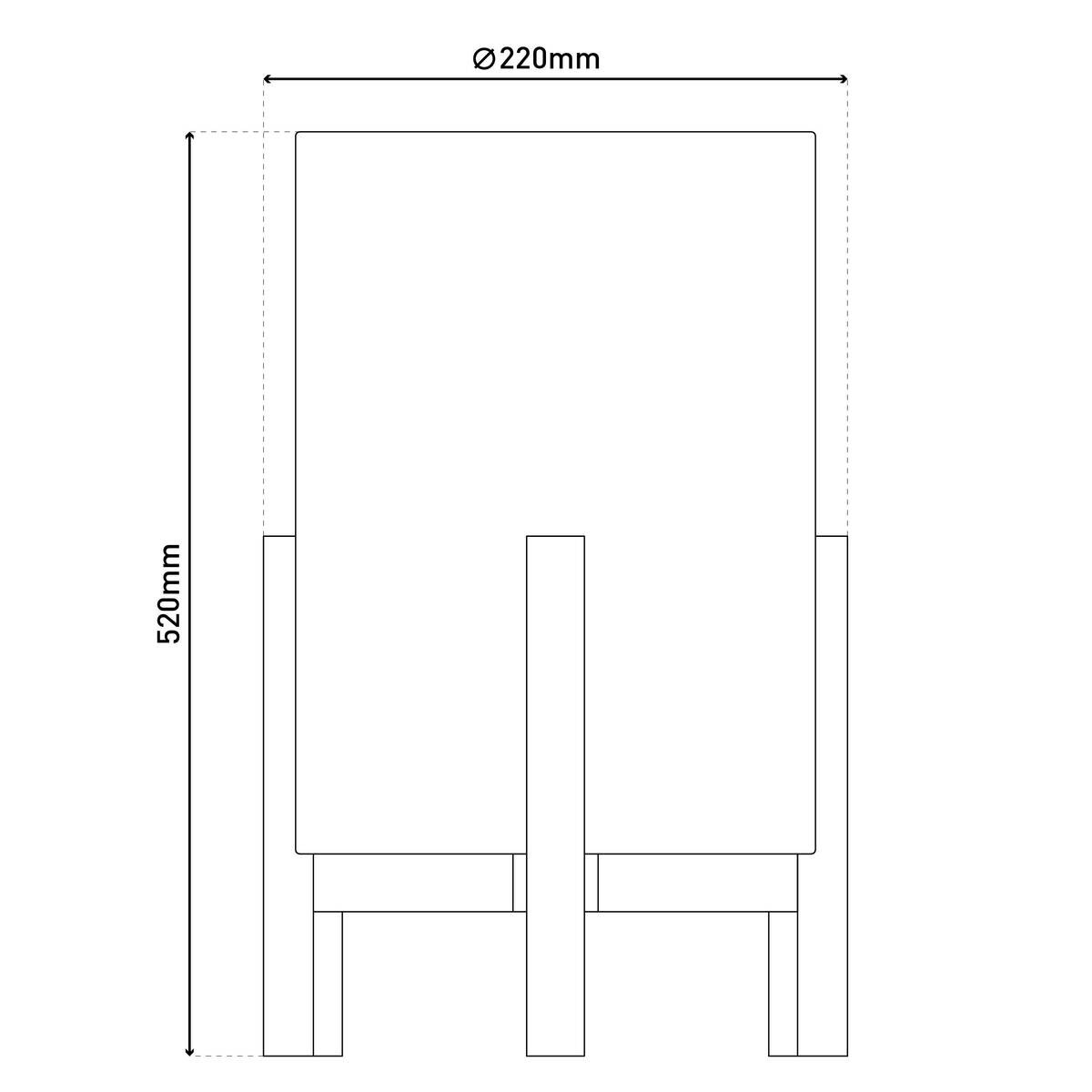 Näve Leuchten Tischleuchte 3193927 natur Textil B/H/T: ca. 22x52x22 cm E27 1 Brennstellen