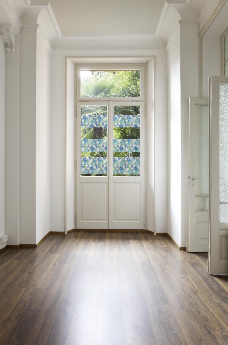 d-c-fix Dekofolie Ornamentglas blau türkis B/L: ca. 45x200 cm