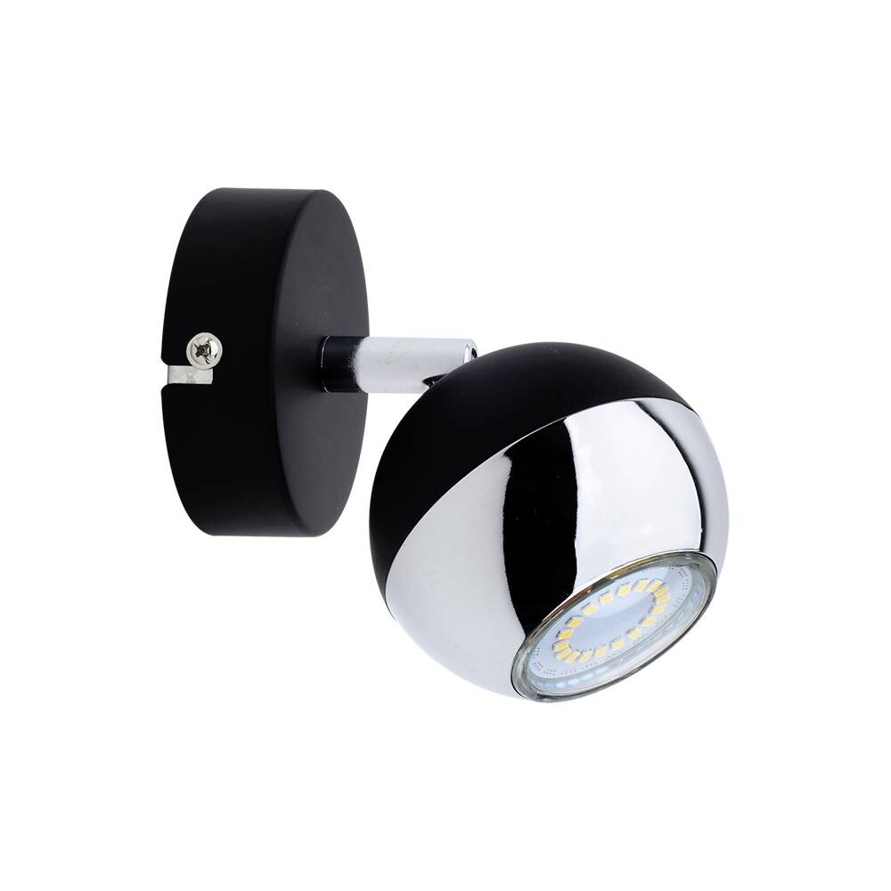 SPOT Light Spot Bianca schwarz Chrom Metall B/H/T: ca. 8x14x8 cm GU10 1 Brennstellen