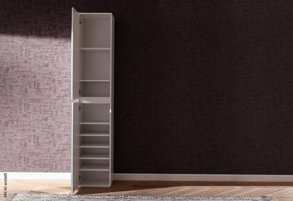 Garderobenschrank Mirror weiß B/H/T: ca. 37x191x34 cm