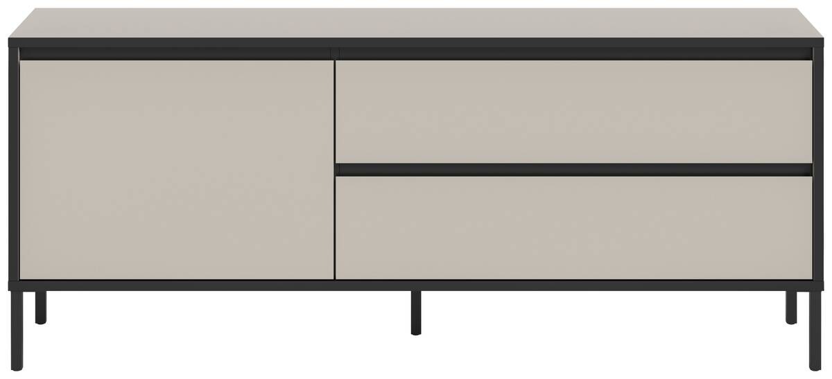 Lowboard Tron Kaschmirgrau Nachbildung schwarz B/H/T: ca. 150x62x38 cm