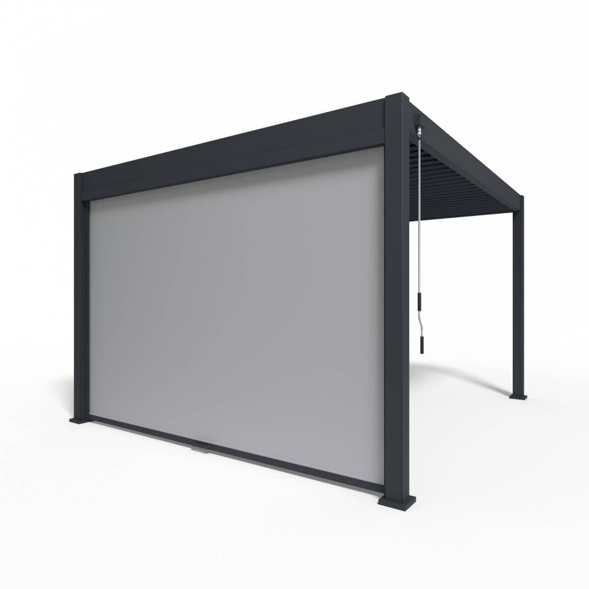 PergoLine Sonnenrollo für Pergola Trumpf + Superior anthrazit PVC H/L: ca. 235x360 cm