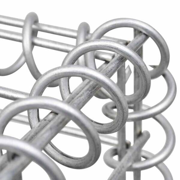 Gabionen-Hochbeet silber Stahl B/H/L: ca. 90x50x100 cm