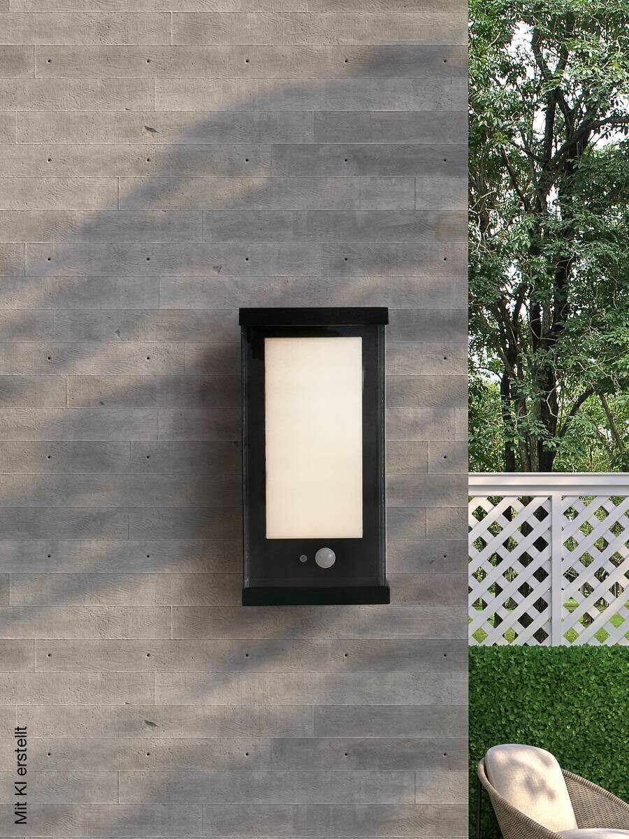 LED-Außenwandleuchte klar schwarz weiß B/H/T: ca. 12,6x25,3x8,5 cm