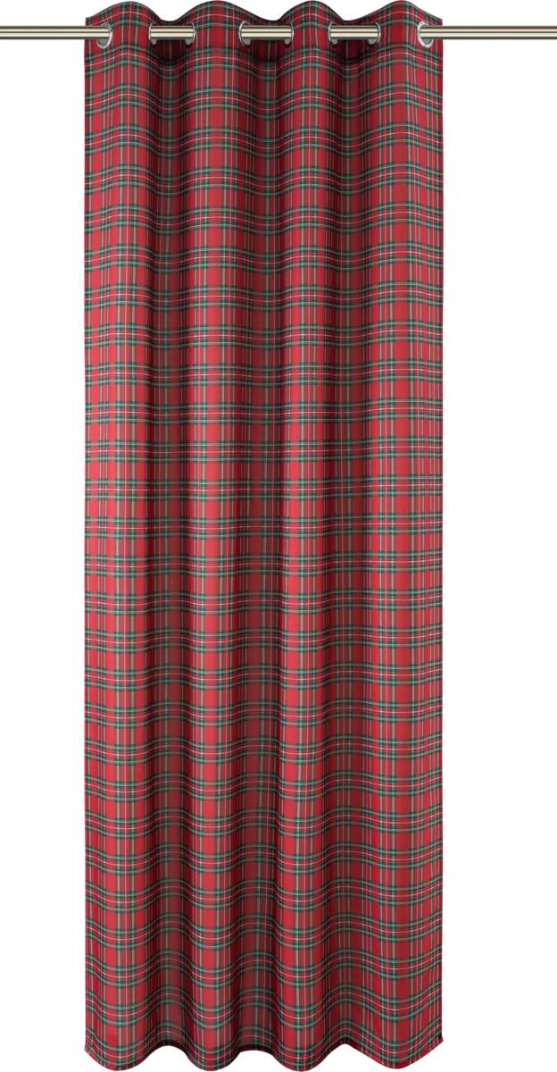 POCOline Ösenvorhang Noel rot B/L: ca. 140x245 cm