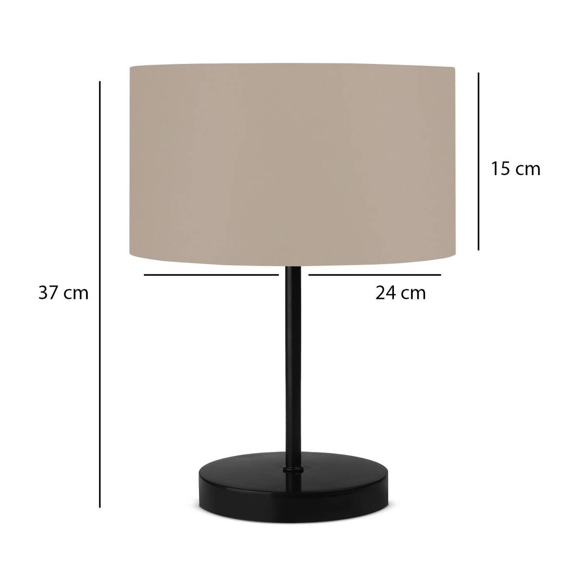 Opviq Tischleuchte Metall Stoff B/H/L: ca. 24x37x24 cm E27 1 Brennstellen