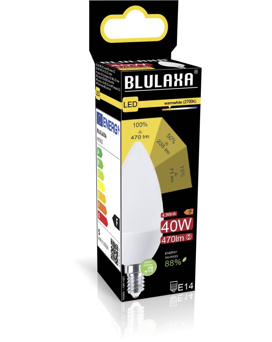 Blulaxa LED-Leuchtmittel Tropfenlampe E14