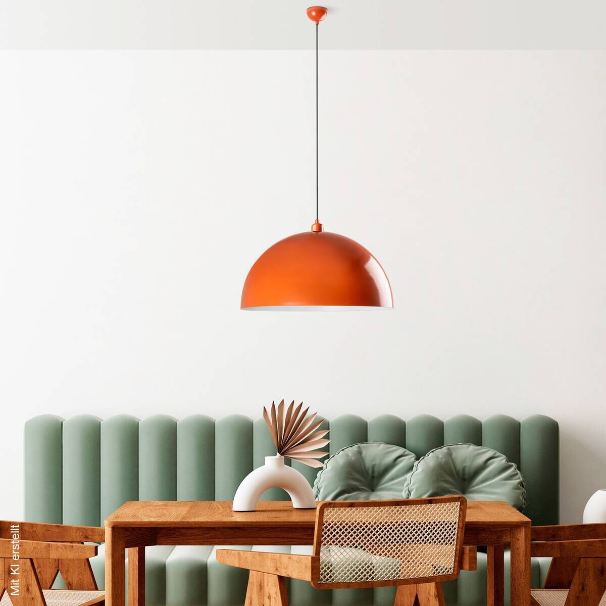 Opviq Pendelleuchte orange Metall B/H/T/L/D: ca. 60x135x60x60x60 cm E27 1 Brennstellen