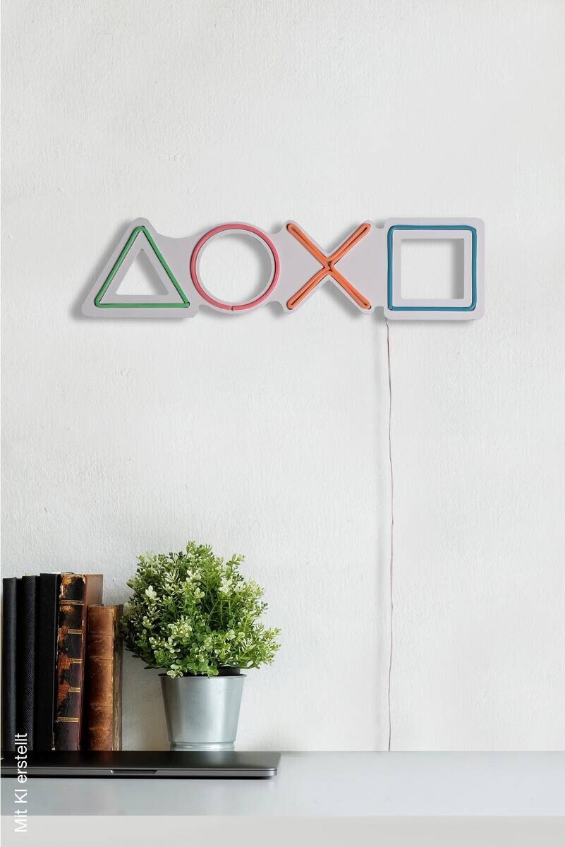 Opviq LED-Wandleuchte mehrfarbig PVC B/H/T/L: ca. 57x15x2x57 cm