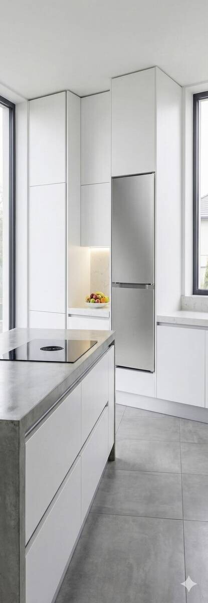 POCOline Kühl-/Gefrierkombination KGK 144-157 CIX Inox B/H/T: ca. 47x144x50 cm