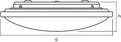 LEDVANCE LED-Wand-/Deckenleuchte Orbis silber weiß Aluminium Kunststoff H/D: ca. 8x31 cm