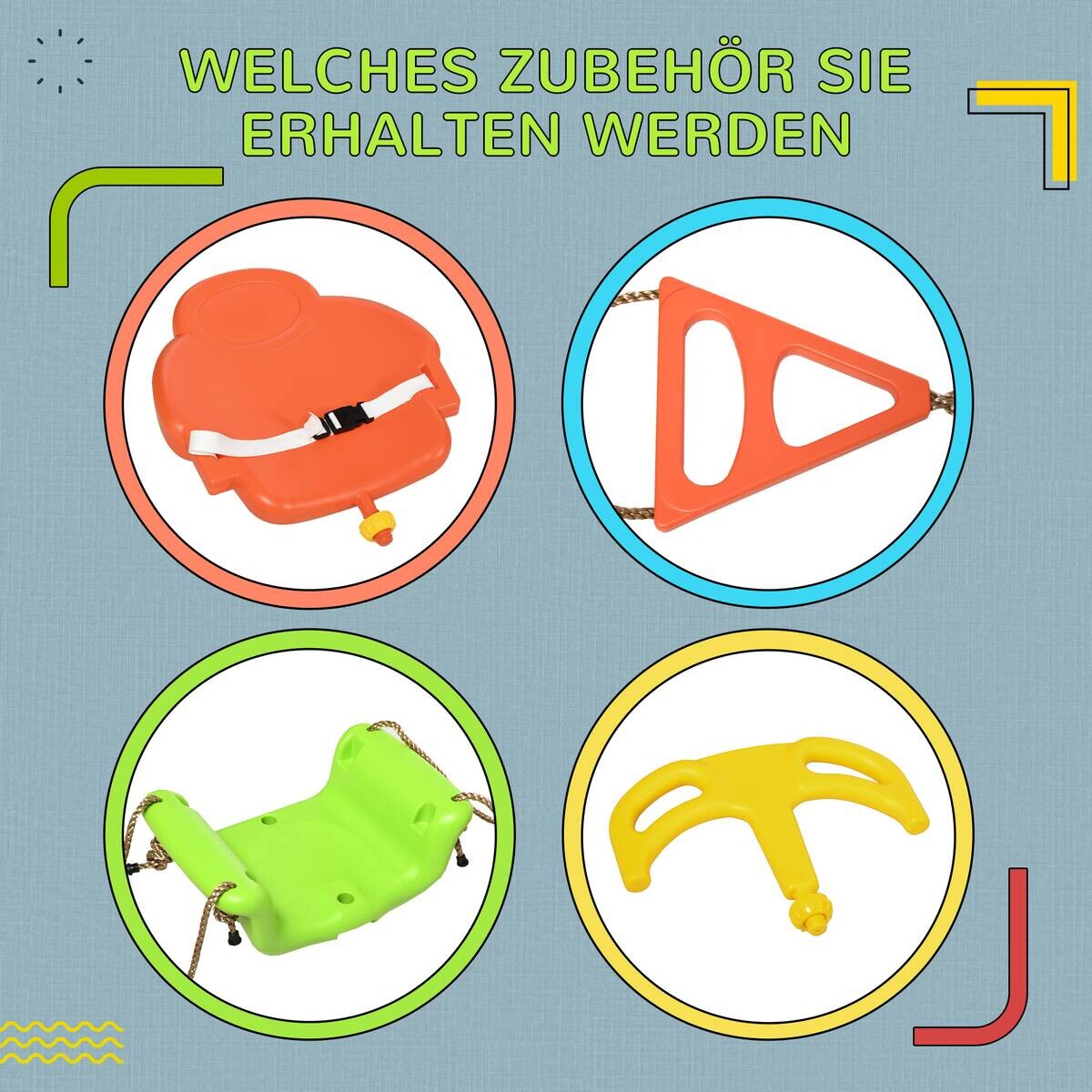 Outsunny Schaukel orange B/H/L: ca. 34x48x180 cm