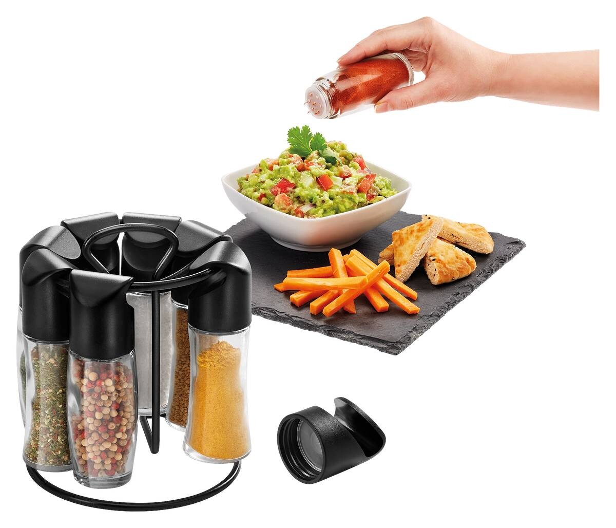 Metaltex Gewürzkarussell transparent Glas