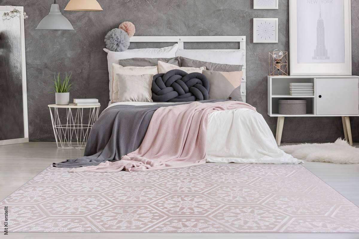360Living Teppich Monroe rosa B/L: ca. 80x150 cm