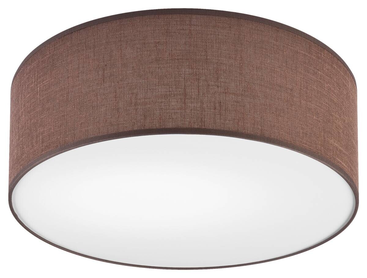 Lamkur Deckenleuchte Vivian braun Kunststoff PVC Textil H/L: ca. 13x35 cm E27 1 Brennstellen
