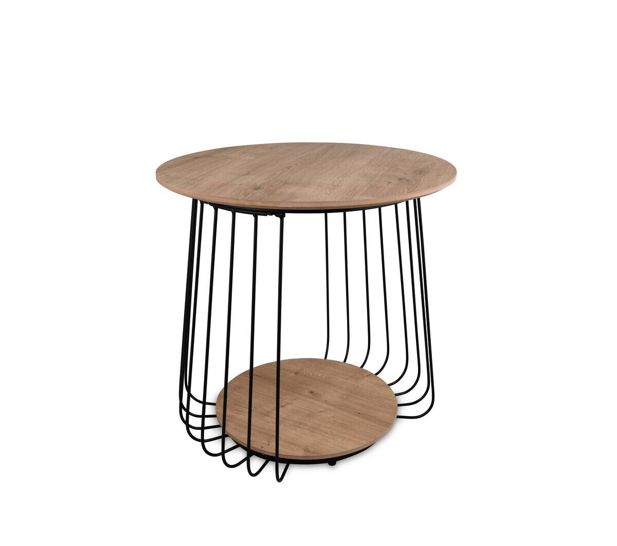 Couchtisch Arkali, 2er-Set Eiche Artisan Nachbildung H/D: ca. 50x50 cm