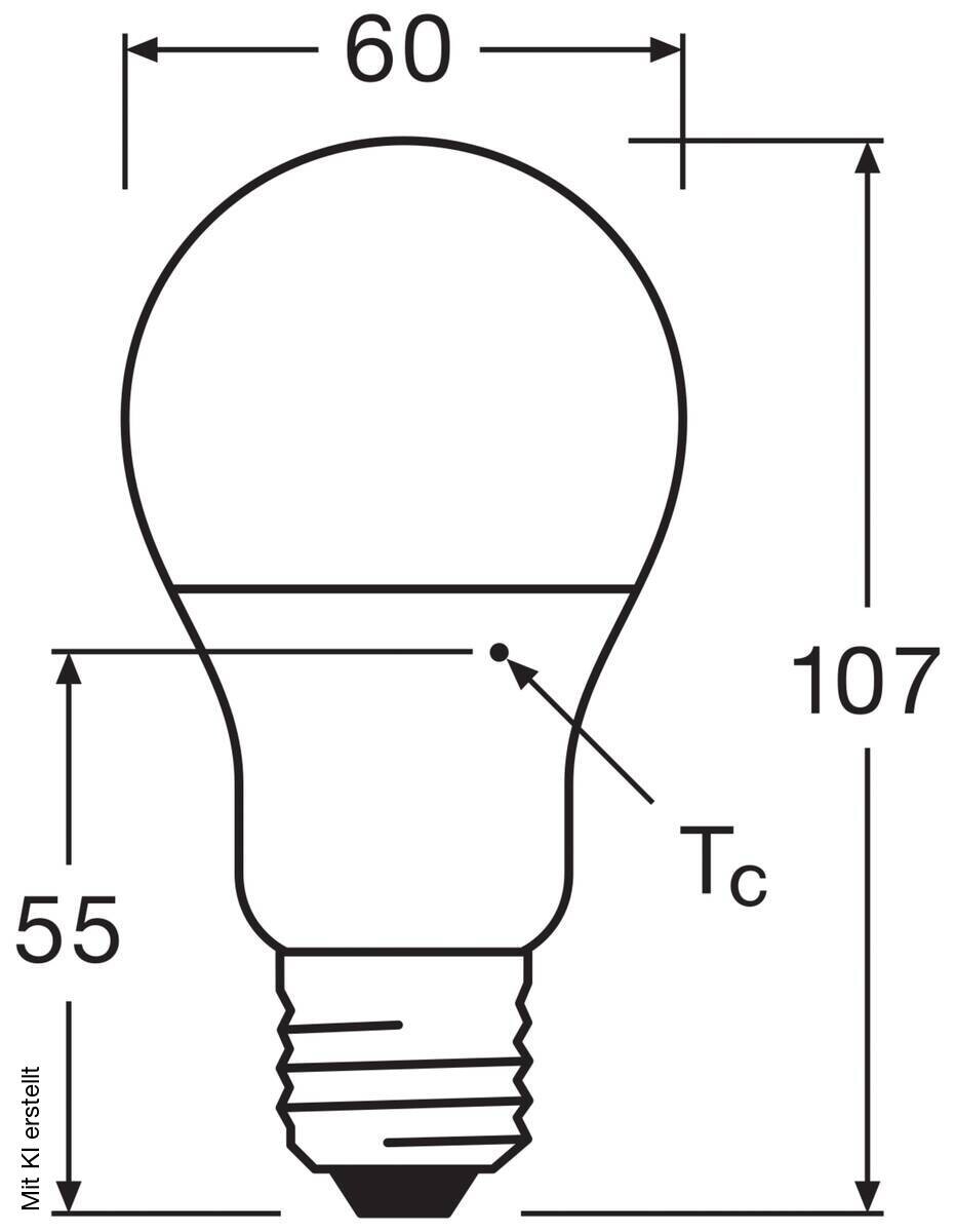 OSRAM LED-Leuchtmittel BASE Classic A AC55981 3er Pack E27