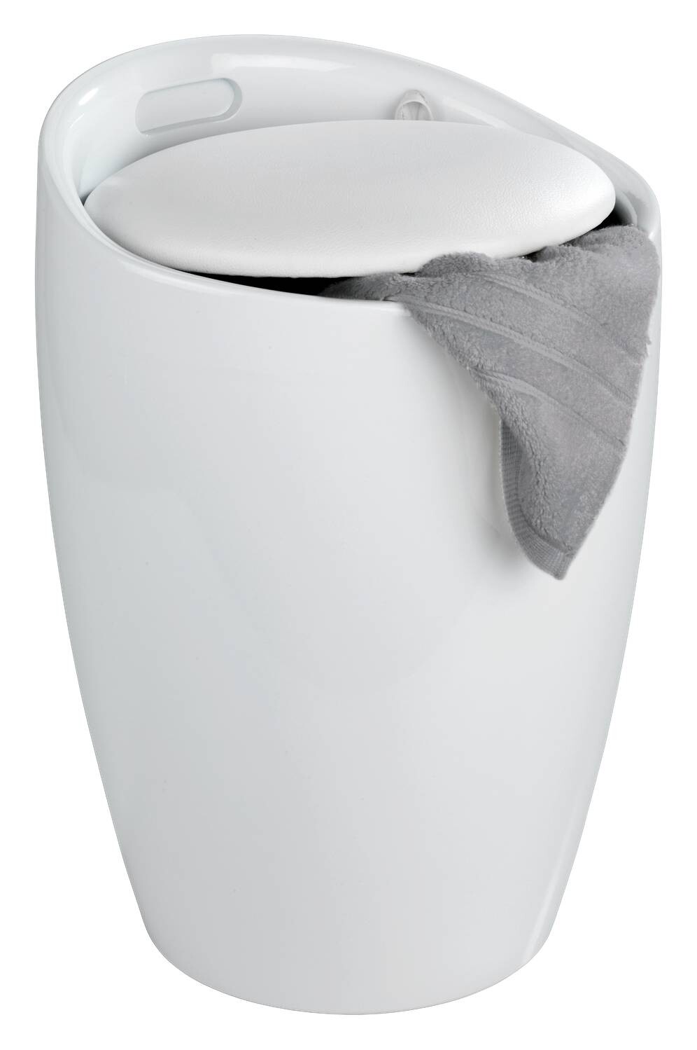 Badhocker weiß Kunststoff B/H/T: ca. 36x50,5x36 cm