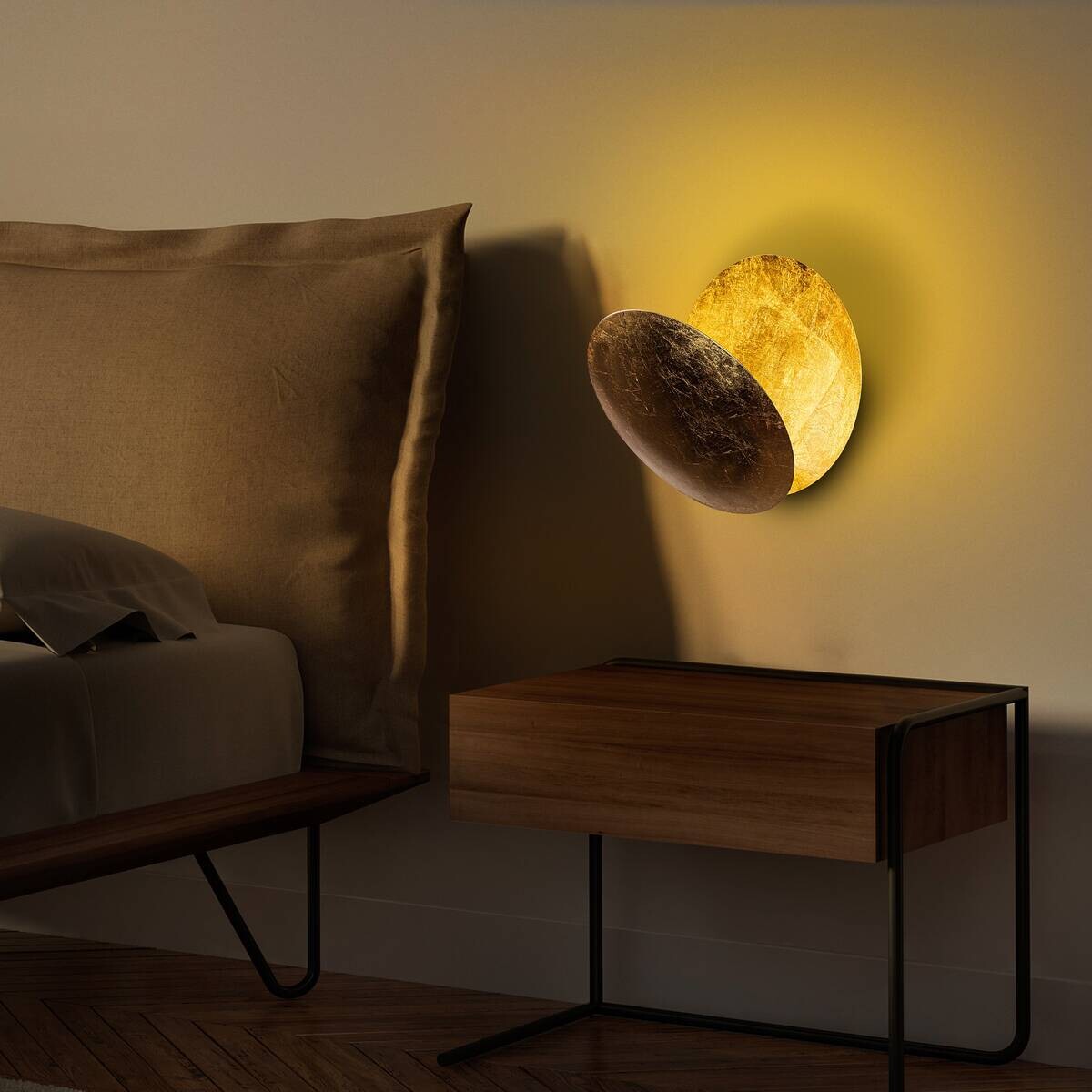 Opviq Wandleuchte Yosma-13640 gold Metall B/H/T/L: ca. 16x25x16x25 cm