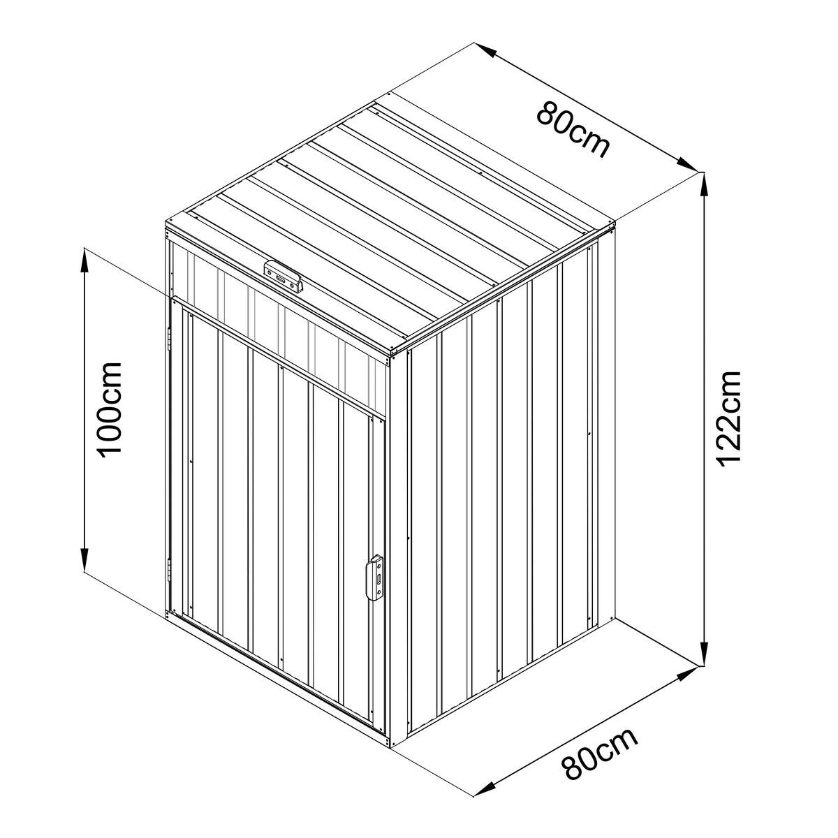 AXI Outdoor Living Mülltonnenbox Owen anthrazit B/H/L: ca. 80x122x80 cm